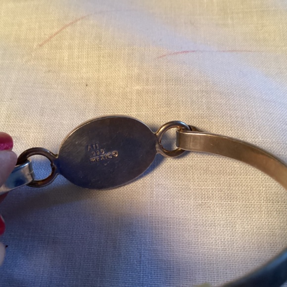 Turquoise, beautiful bracelet, signed Mexico 925 lovely lovely design - Picture 3 of 12